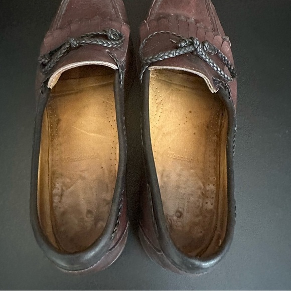 Allen Edmonds Woodstock Burgundy Black Slip-On Loafers Dress Shoes Mens Sz 11.5D - Picture 3 of 10